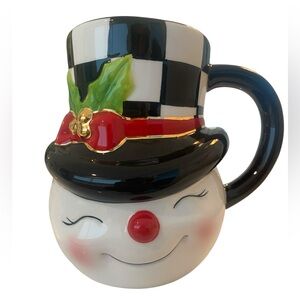 MACKENZIE-CHILDS Nostalgia Snowman Mug